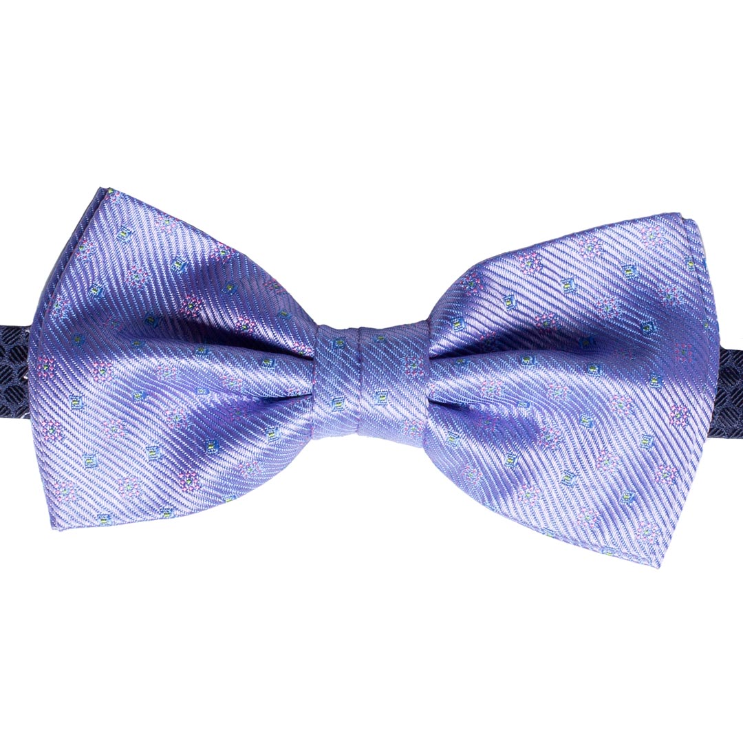 Papillon Uomo di Seta color Lavanda Fantasia Rosa Verde Celeste Made in Italy Graffeo Cravatte