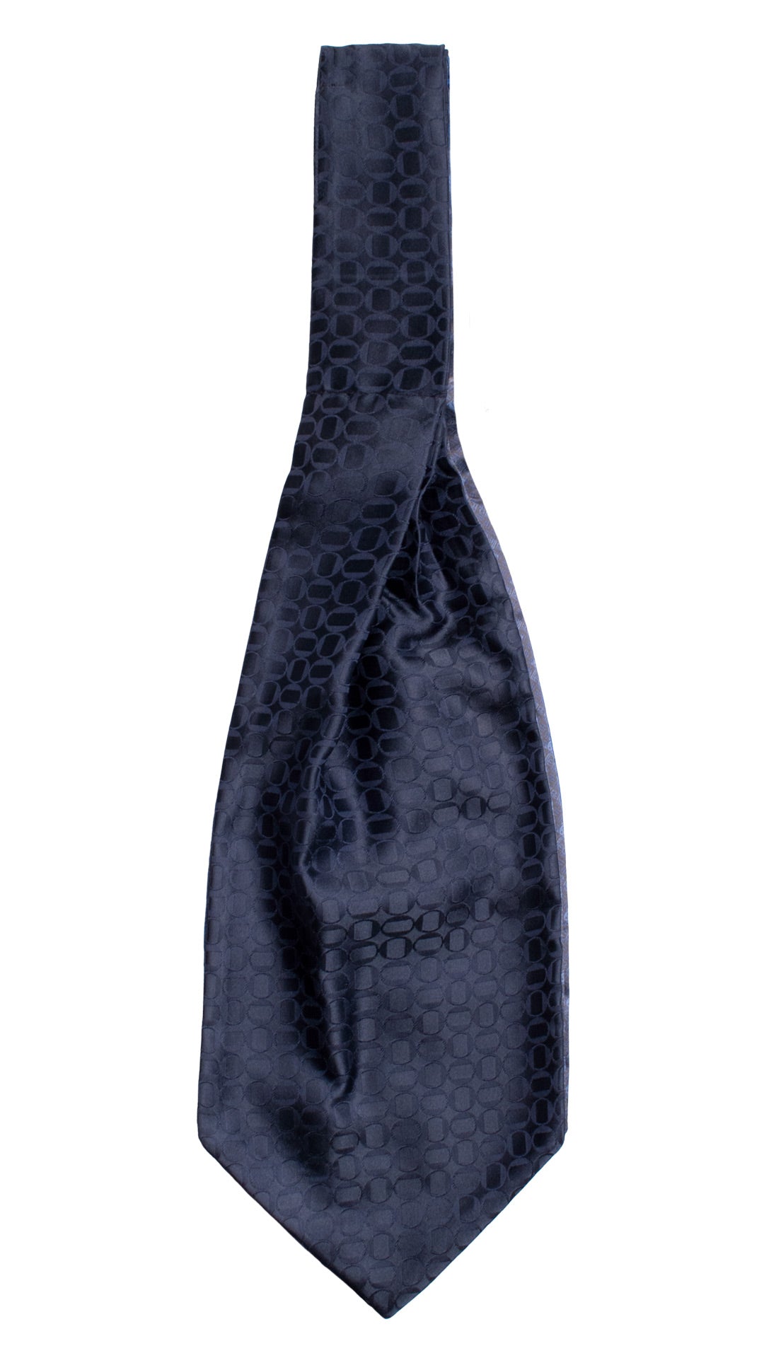 Ascot di Seta Tinto in Filo Double Blu Bluette Fantasia Tono su Tono AS236 Made in Italy Graffeo Cravatte Retro