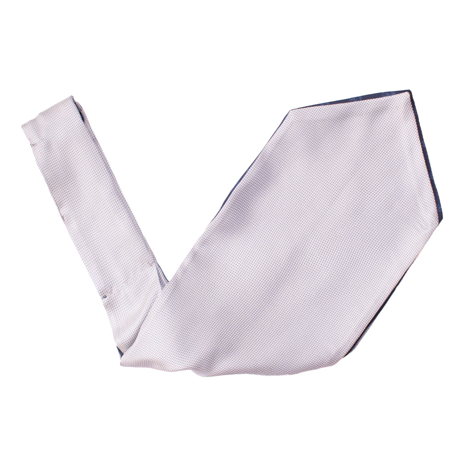 Ascot in Seta Tinto in Filo Grigio Perla Fantasia Celeste AS231 Graffeo Cravatte Made in Italy V