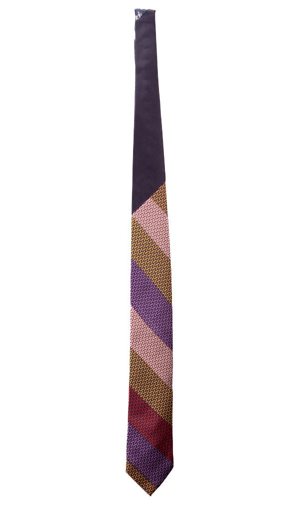 Cravatta Mosaico Patchwork Regimental di Seta Fantasia Multicolor Made in italy Graffeo Cravatte Intera