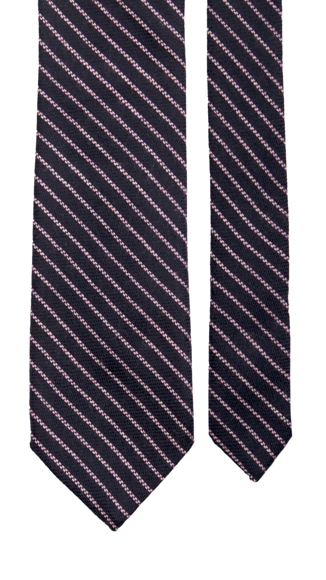 Cravatta Regimental in Lana Cashmere Blu con Righe Rosa L1077 
Graffeo Cravatte Made in Italy Pala