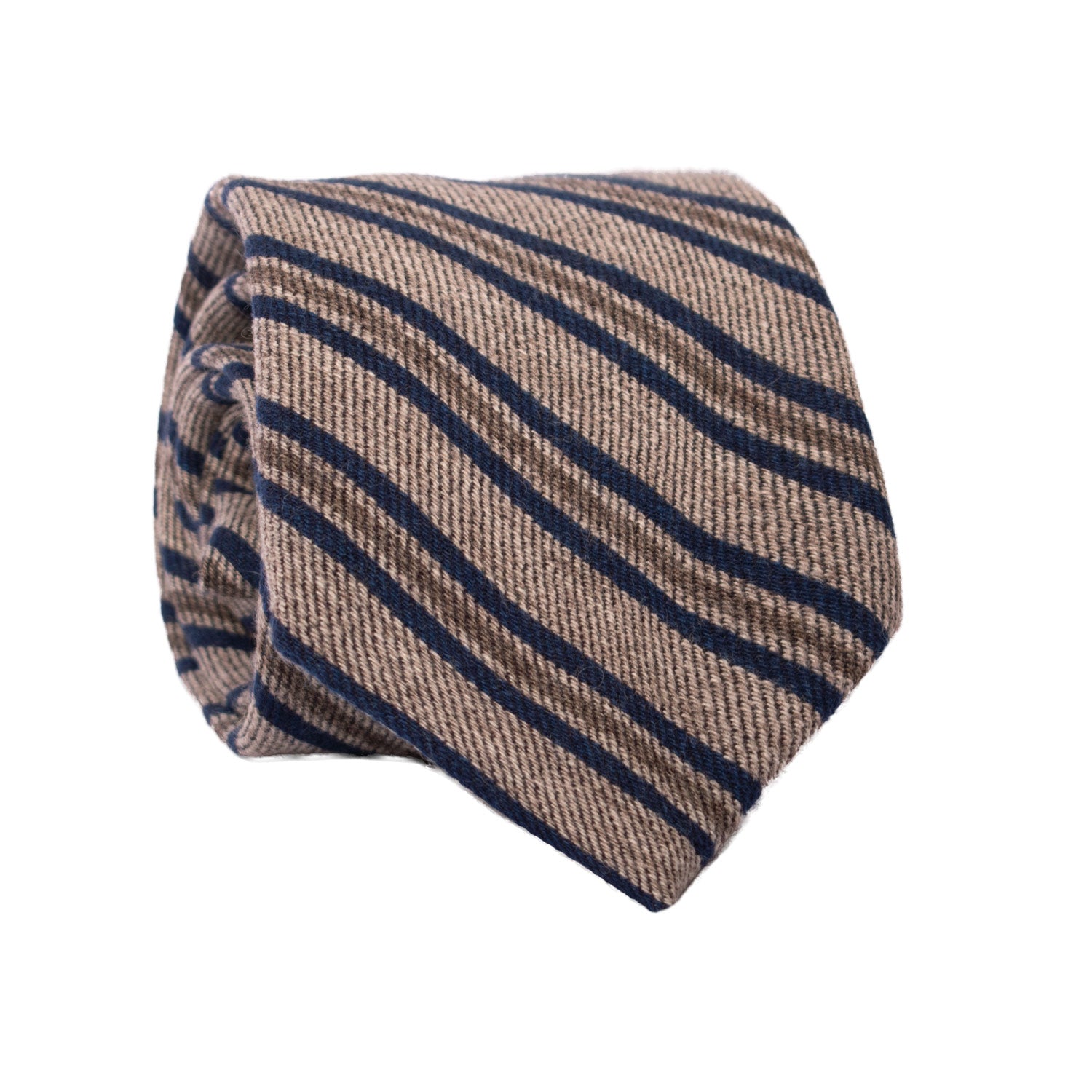 Cravatta-Regimental-di-Lana-Tortora-con-Righe-Blu-Grigie-L1060
Rotolo