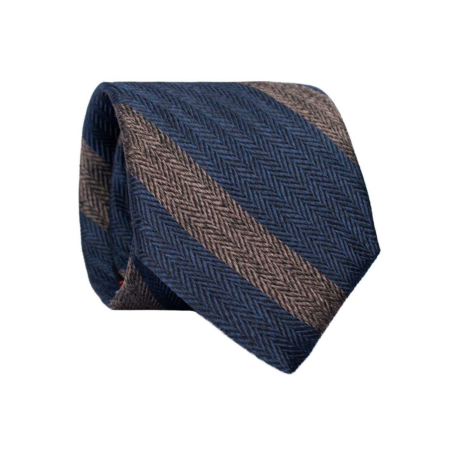 Cravatta-Regimental-di-Seta-Fantasia-Lisca-di-Pesce-Blu-Grigio-7122
Rotolo