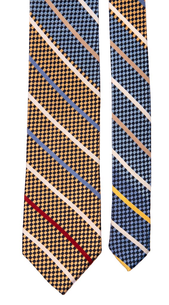 Cravatta Regimental di Seta Multicolor 6859 Pala