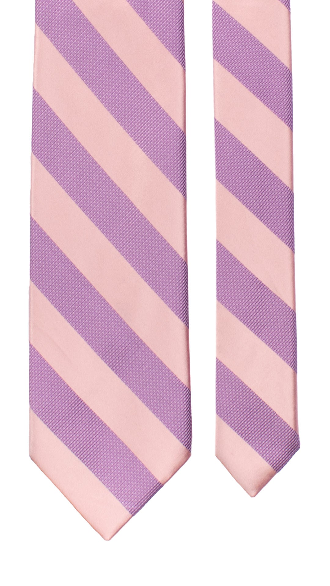 Cravatta Regimental di Seta Rosa Viola AN7211 Graffeo Cravatte Made in Italy Pala