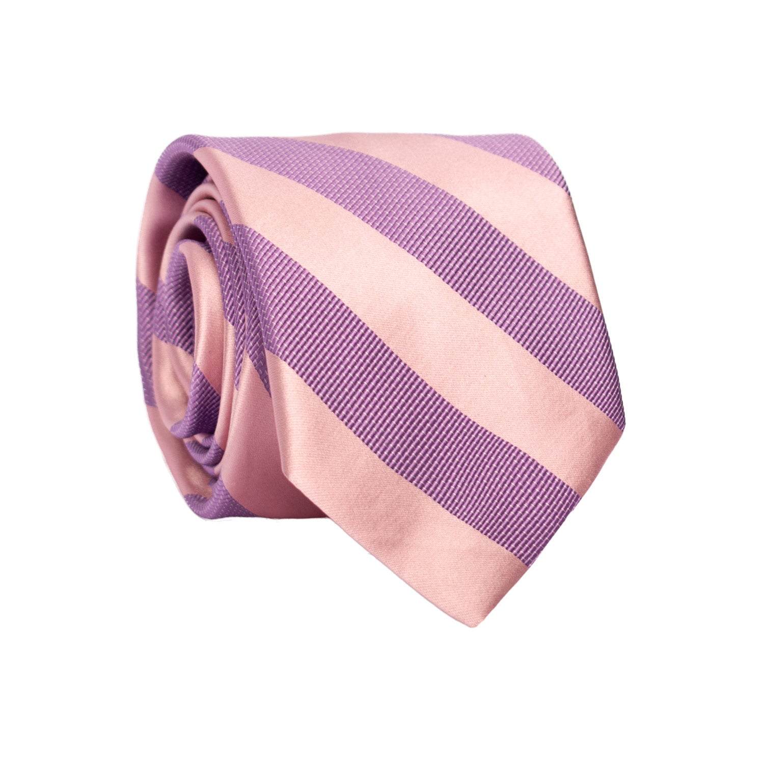 Cravatta Regimental di Seta Rosa Viola AN7211 Graffeo Cravatte Made in Italy Rotolo