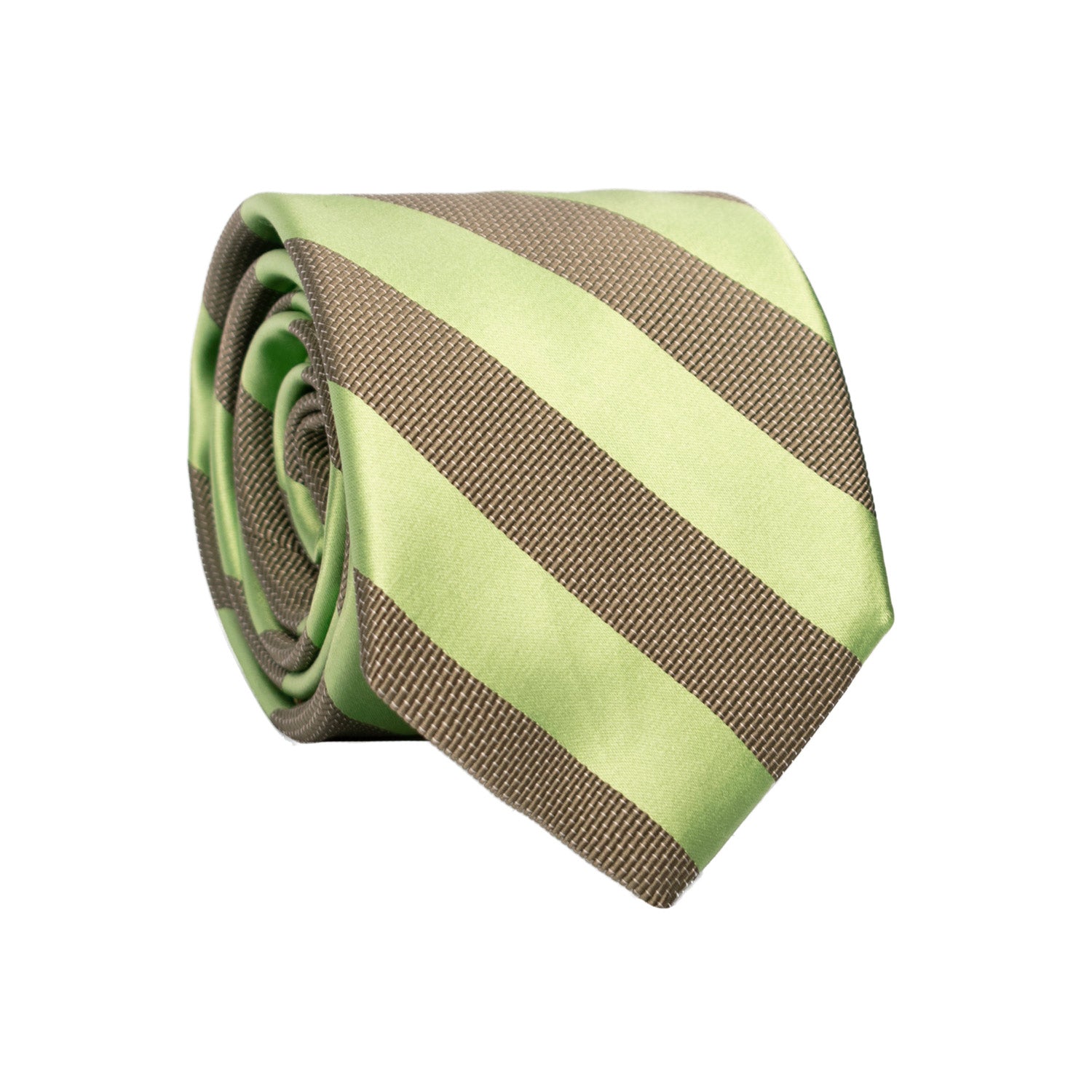 Cravatta Regimental di Seta Verde Verde Scuro AN7213 Graffeo Cravatte Made in Italy Rotolo