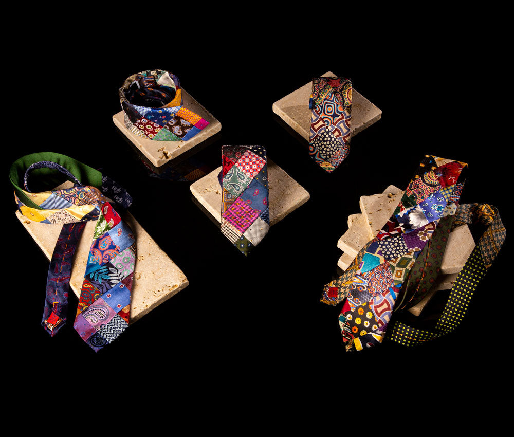 Cravatta-Sartoriale-Seta-Patchwork-Mosaico-di-Lusso-Made-in-Italy-Collezione-2021-Graffeo-Cravatte