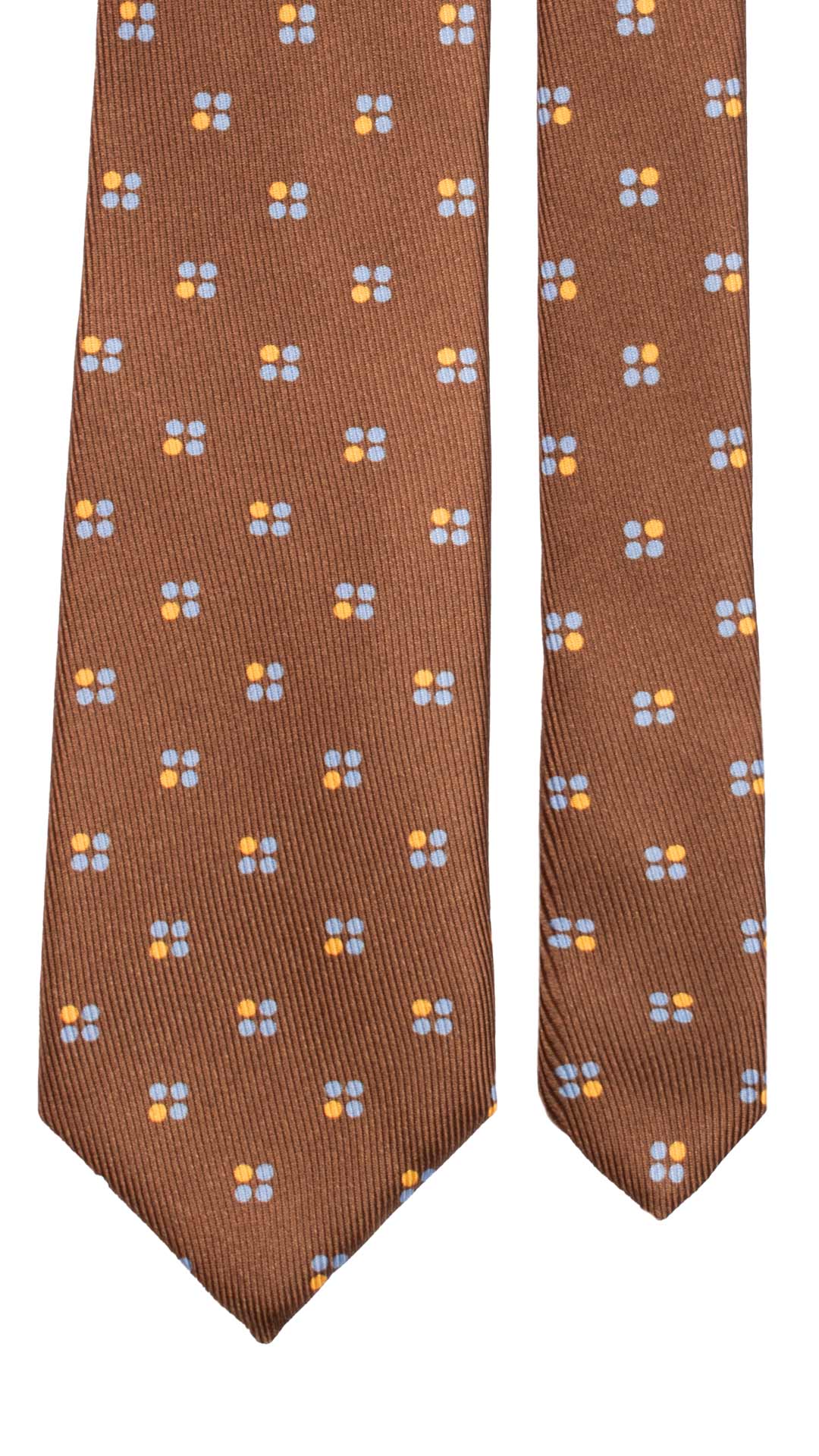 Cravatta-Stampa-di-Seta-Marrone-Fantasia-Celeste-Arancione-AN7053
Pala