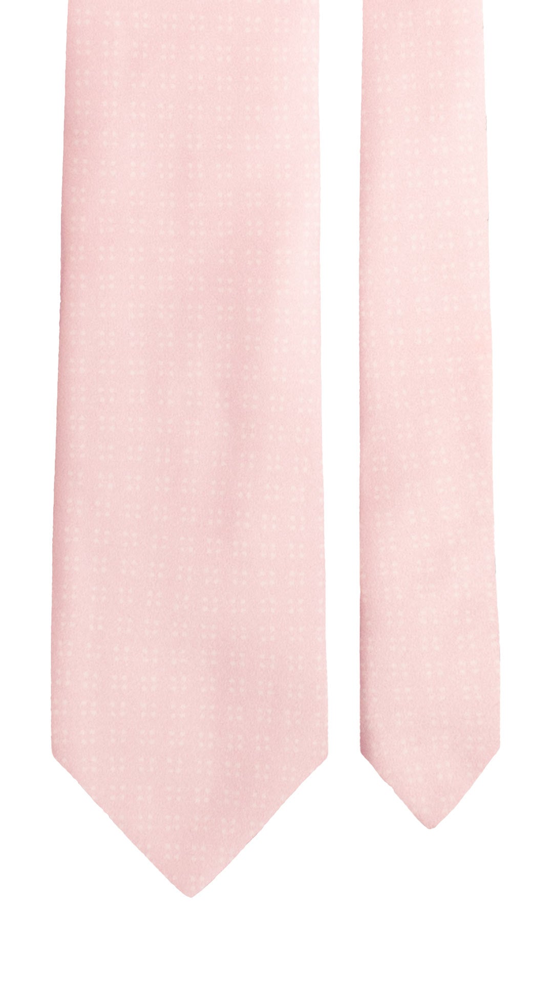 Cravatta Stampa di Seta Rosa Fantasia Bianco 7578 Made in Italy Graffeo Cravatte Pala