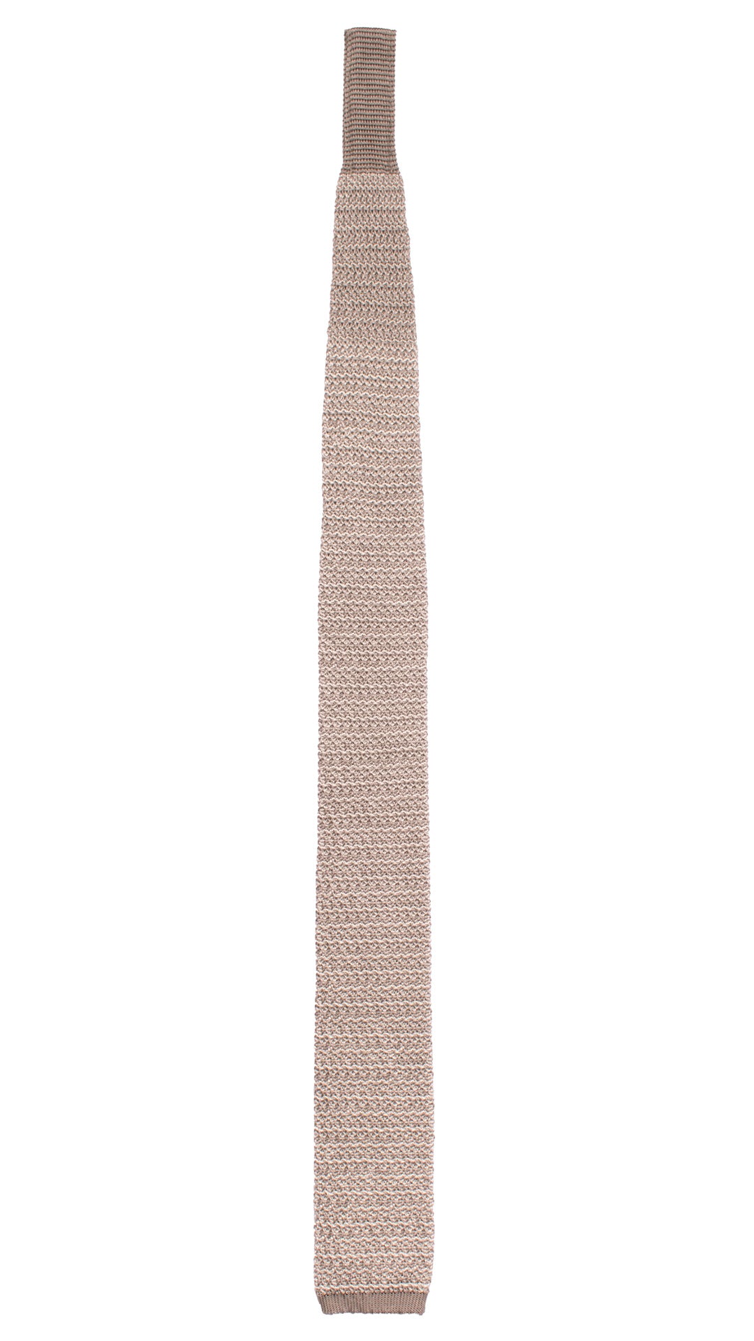 Cravatta Tricot in Maglia di Cotone Grigia Tortora Fantasia TRI926 Graffeo Cravatte Made in Italy Intera