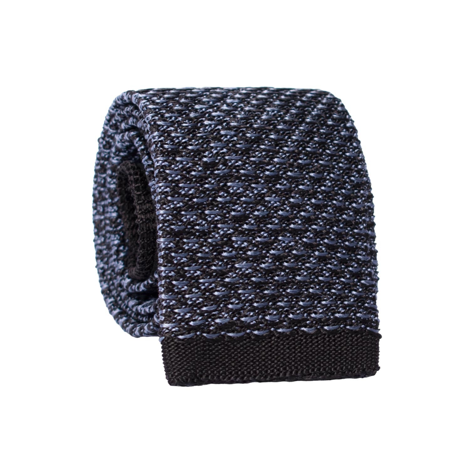 Cravatta Tricot in Maglia di Seta Blu Notte Avio Scuro Fantasia TRI944 Graffeo Cravatte Made in Italy  Rotolo