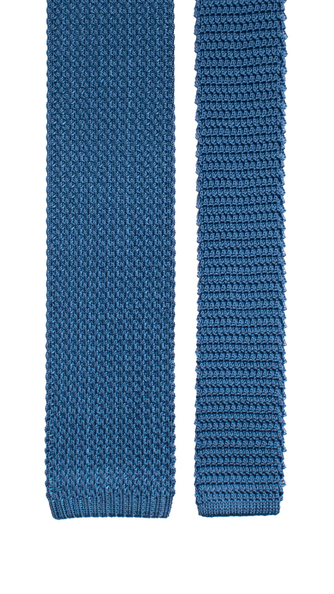 Cravatta Tricot in Maglia di Seta Blu Royal Tinta Unita TRI942 Graffeo Cravatte Made in Italy Pala