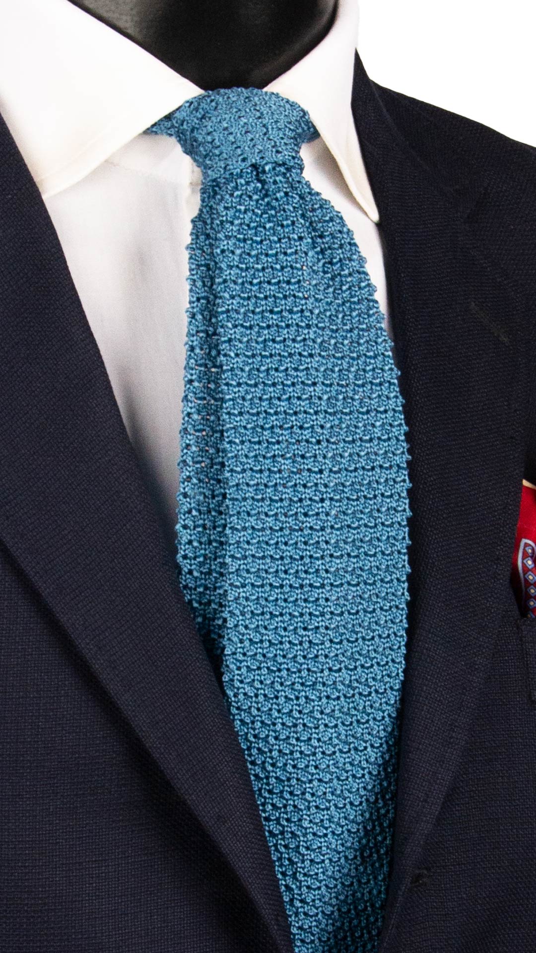 Cravatta Tricot in Maglia di Seta Carta da Zucchero Tinta Unita TRI767 Graffeo Cravatte Made in Italy