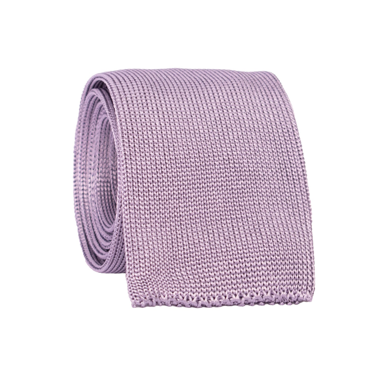 Cravatta Tricot in Maglia di Seta Glicine Tinta Unita TRI850 Graffeo Cravatte Made in Italy Rotolo