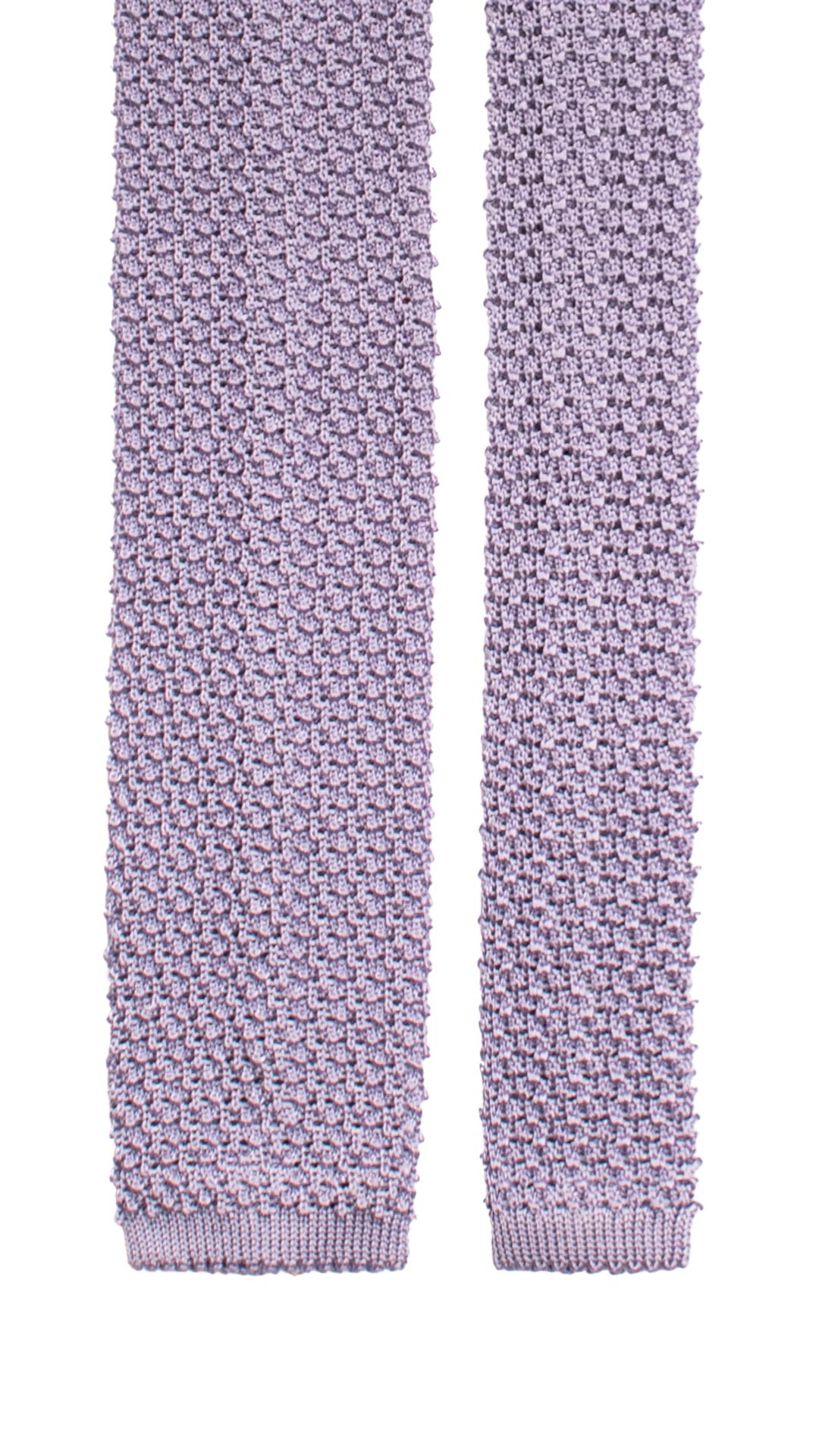 Cravatta Tricot in Maglia di Seta Lavanda Tinta Unita TRI896 Graffeo Cravatte Made in Italy Pala