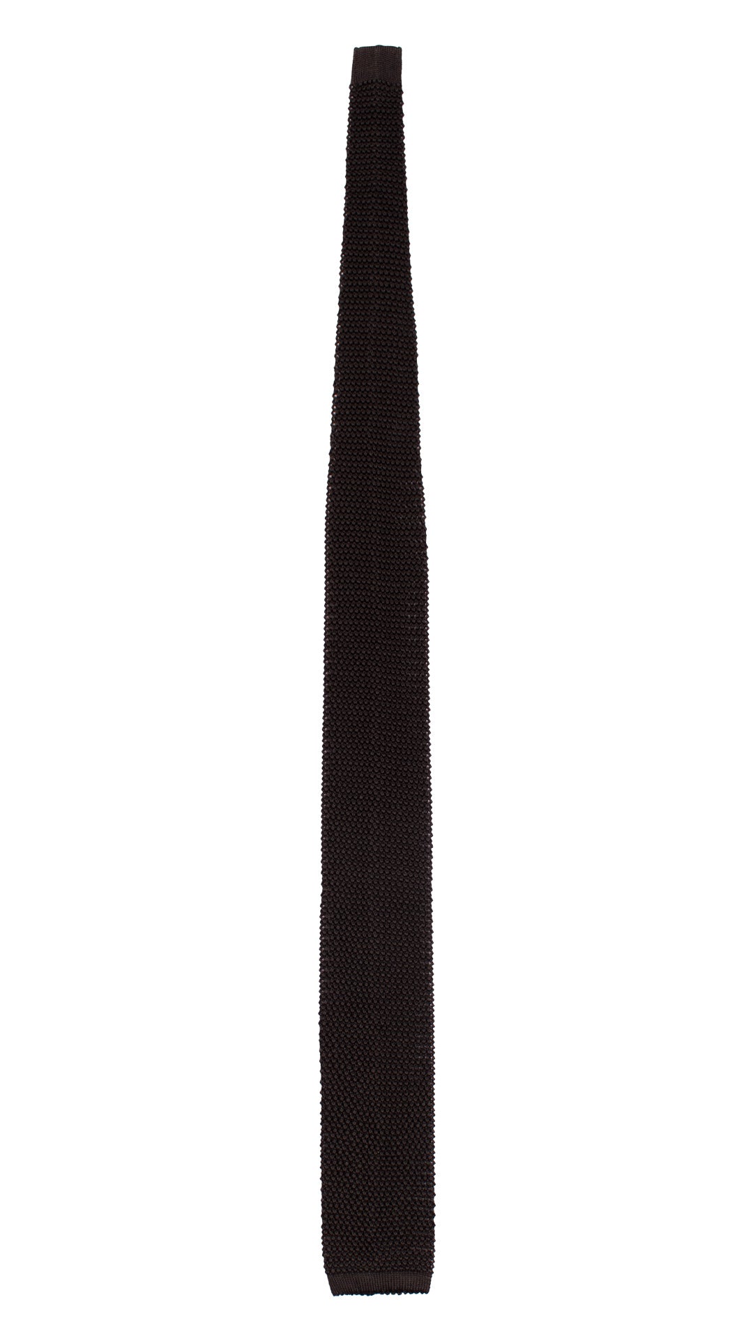 Cravatta Tricot in Maglia di Seta Nera Tinta Unita TRI837 Graffeo Cravatte Made in Italy Intera