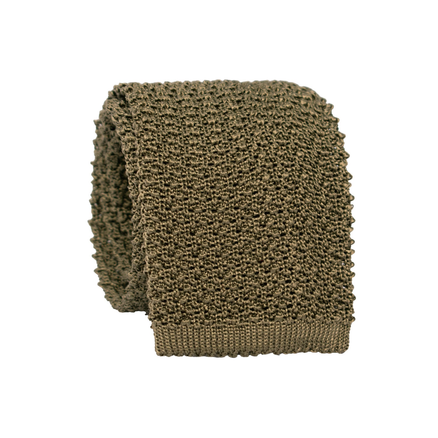 Cravatta Tricot in Maglia di Seta Verde Scuro Tinta Unita TRI731 Graffeo Cravatte Made in Italy Rotolo