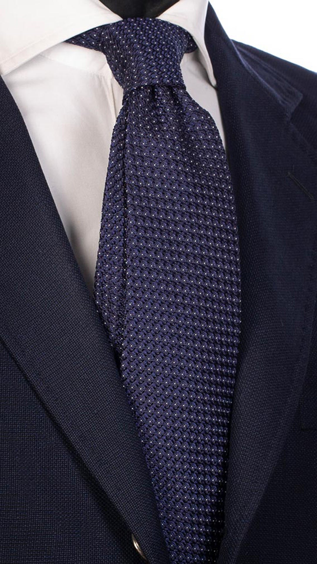 Cravatta da Cerimonia di Seta Bluette Fantasia Blu Bianca CY3975 Made in Italy Graffeo cravatte