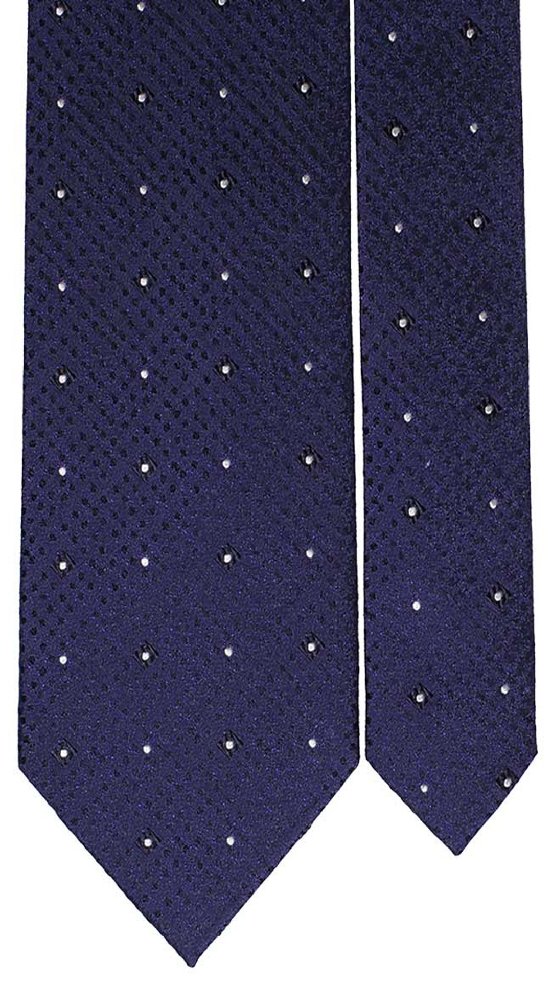 Cravatta da Cerimonia di Seta Bluette Fantasia Blu Bianca Cangiante CY2541 Pala