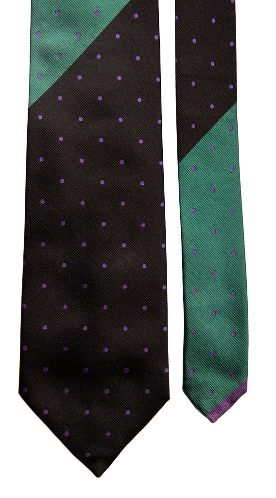 Cravatta Vintage Regimental di Seta a Righe Multicolor Made in Italy Graffeo Cravatte Pala
