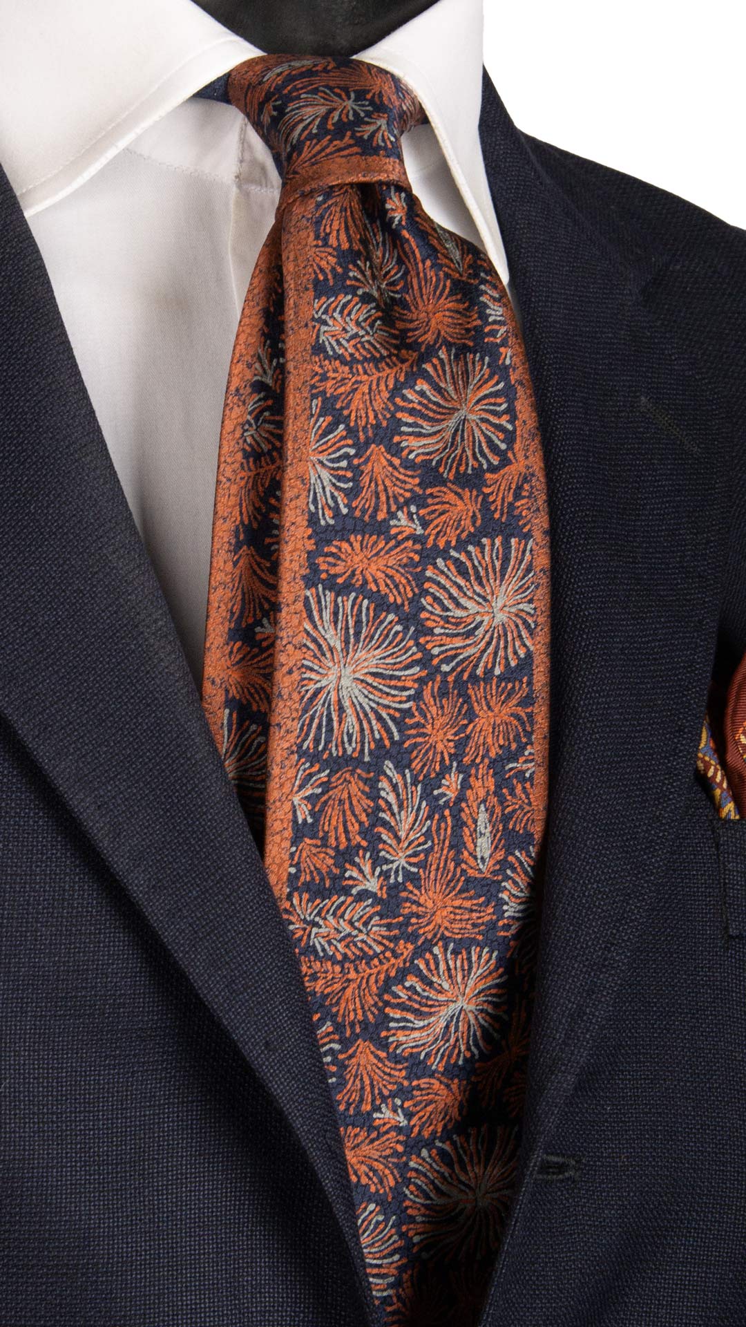 Cravatta E. Marinella Napoli In Cashmere – Jacquard Marrone Cioccolato E Grigio – $295