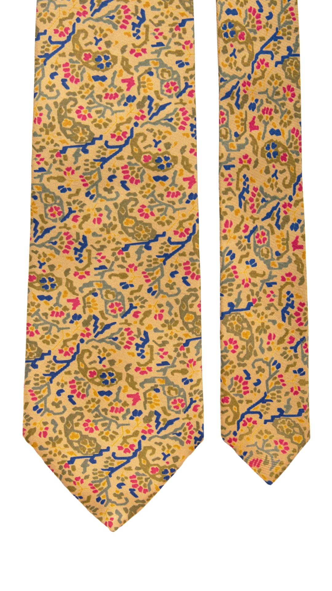 Cravatta Vintage in Twill di Seta Color Corda Fantasia Multicolor CV905 Made in Italy Graffeo Cravatte Pala