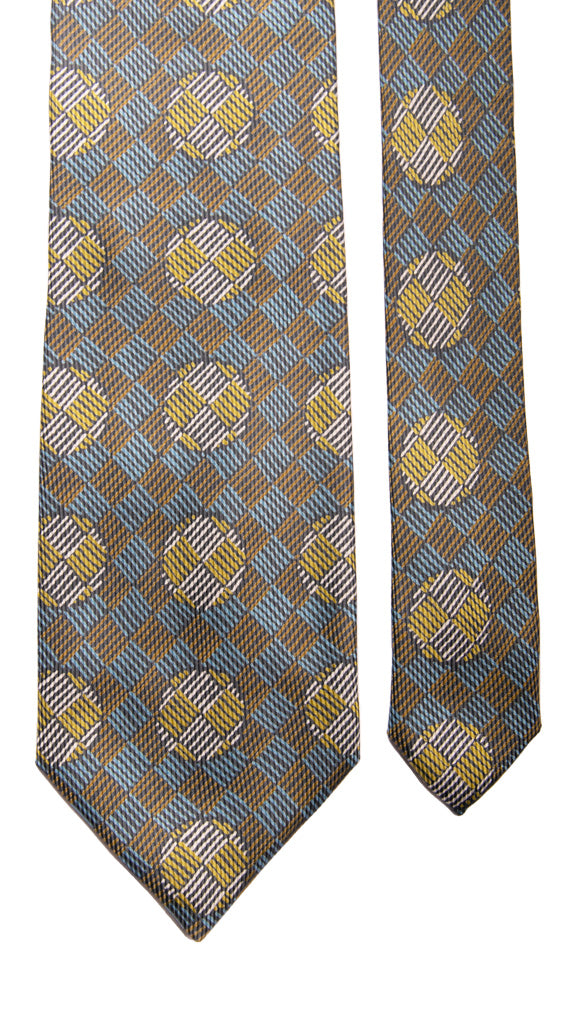 Cravatta Vintage in Twill di Seta Fantasia Multicolor Made in Italy graffeo Cravatte Pala