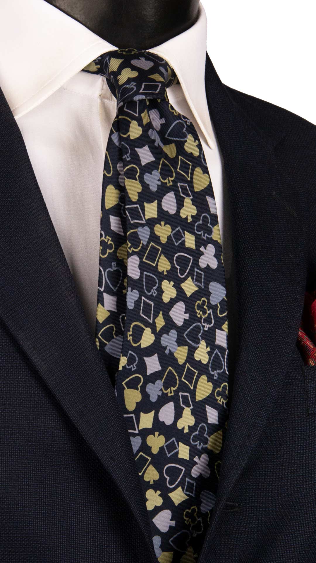 Cravatta Vintage in Twill di Seta Nera Fantasia Multicolor CV1173 Made in Italy Graffeo Cravatte