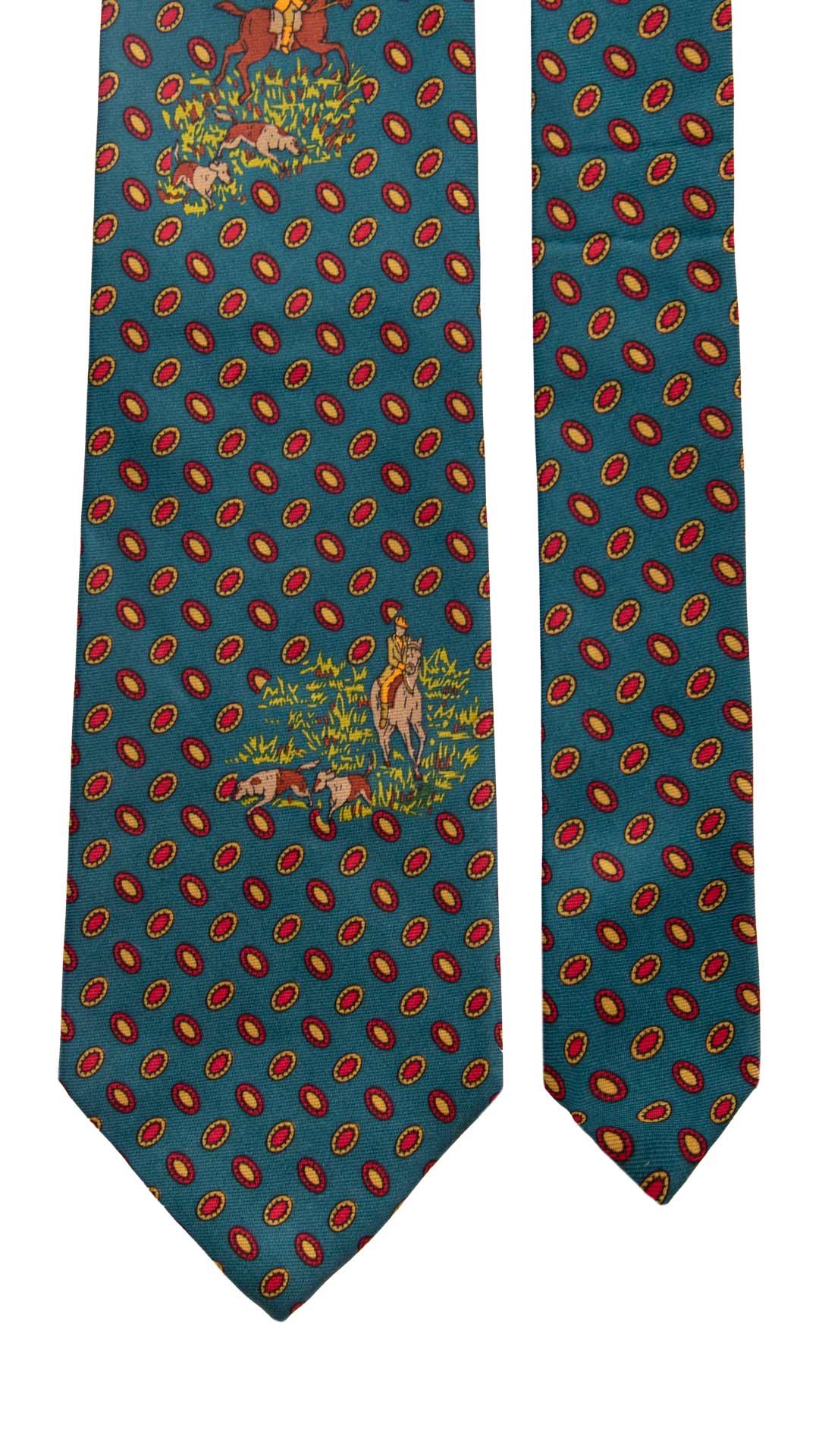 Cravatta Vintage in Twill di Seta Ottanio Fantasia Multicolor CV1032 Made in Italy Graffeo Cravatte Pala
