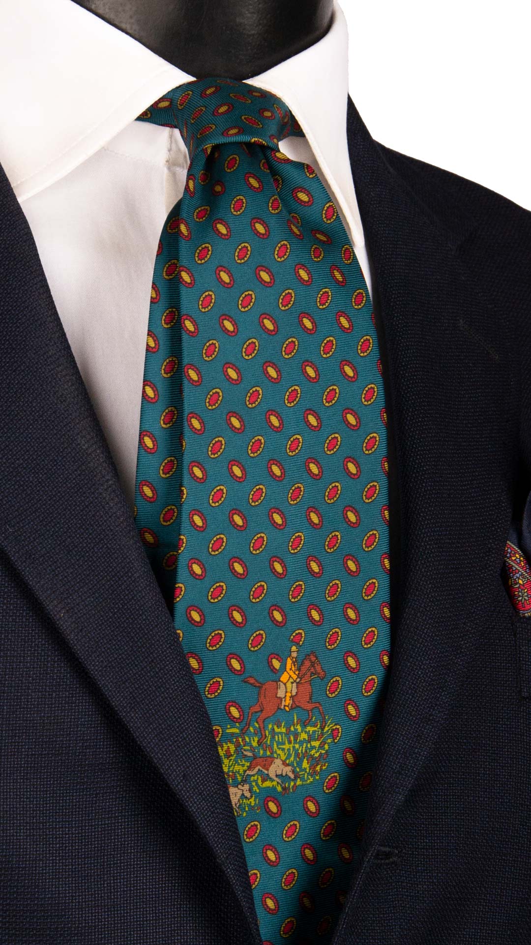 Cravatta Vintage in Twill di Seta Ottanio Fantasia Multicolor CV1032 Made in Italy Graffeo Cravatte