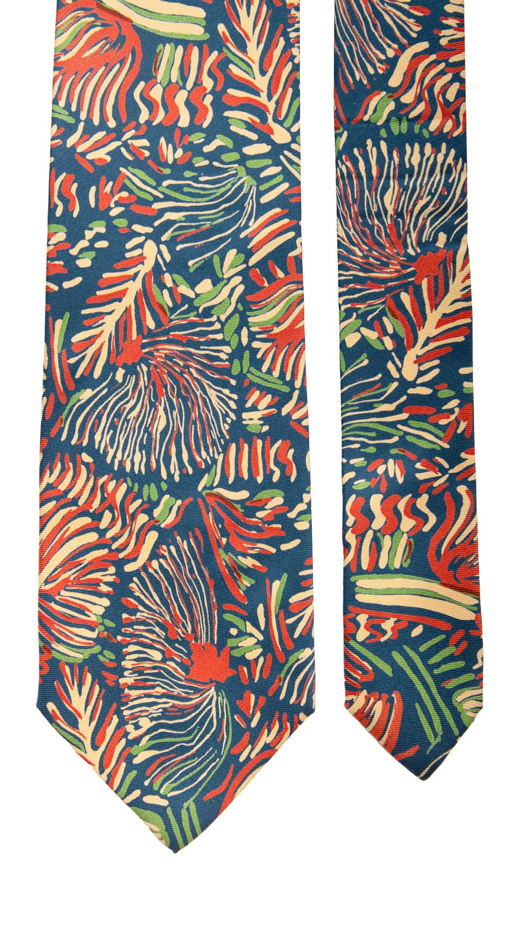 Cravatta Vintage in Twill di Seta Ottanio Fantasia Multicolor CV867 Graffeo Cravatte Made in Italy Pala