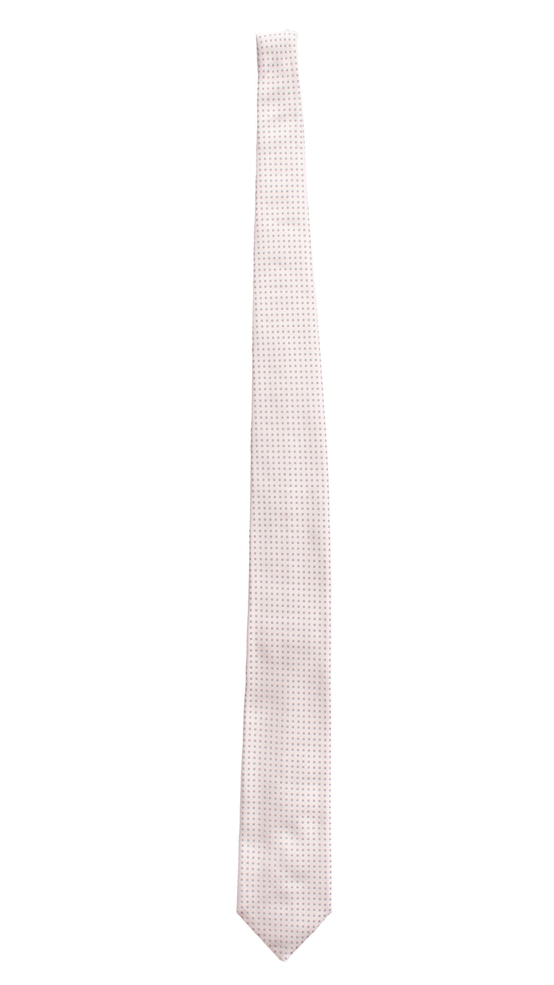 Cravatta da Cerimonia di Seta Bianco Perla Fantasia Blu CY6611 Made in Italy Graffeo Cravatte intera