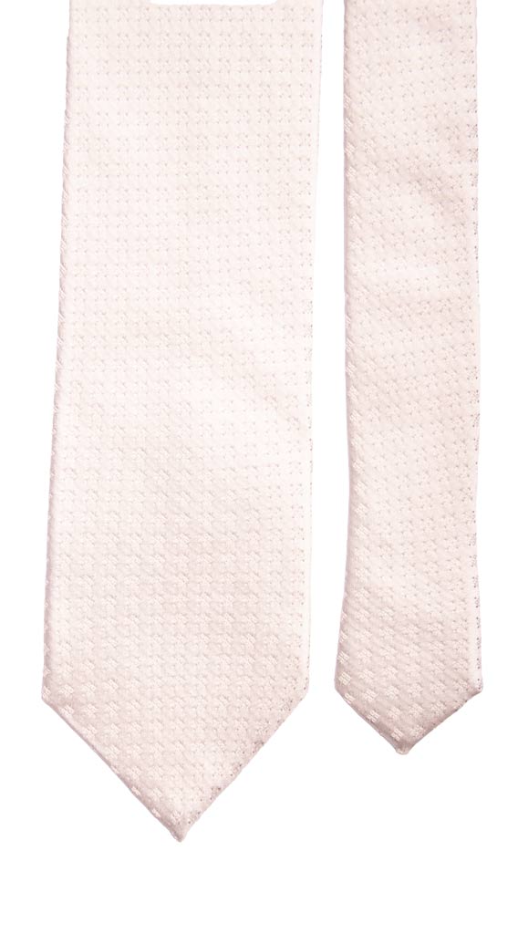 Cravatta da Cerimonia di Seta Bianco Perla Fantasia Tono su Tono Made in italy Graffeo Cravatte Pala