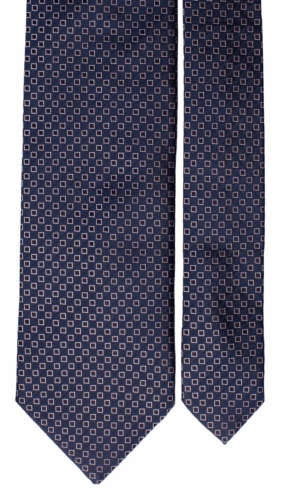 Cravatta da Cerimonia di Seta Blu Fantasia Bianca Made in Italy graffeo Cravatte Pala