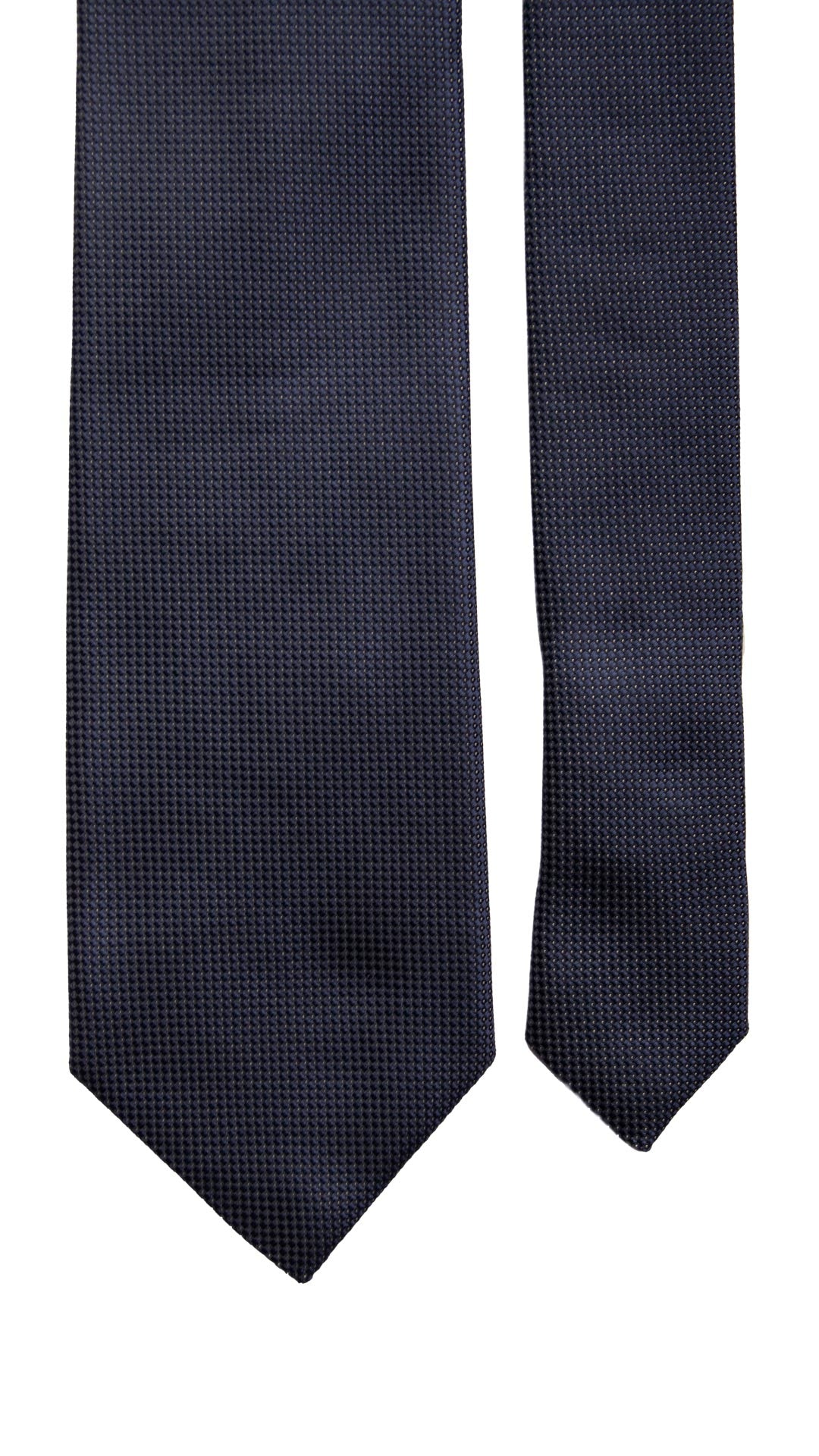 Cravatta da Cerimonia di Seta Blu Navy Grigia CY6612 Pala
