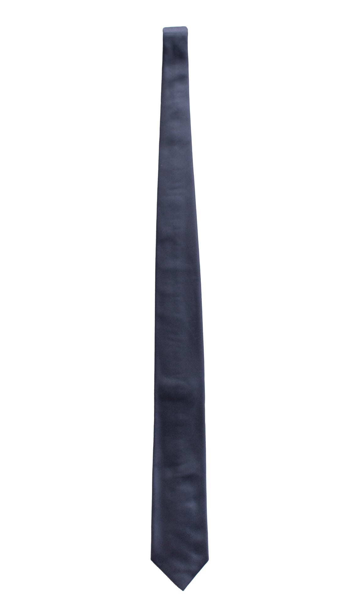 Cravatta da Cerimonia di Seta Blu Navy Grigia CY6612 Intera