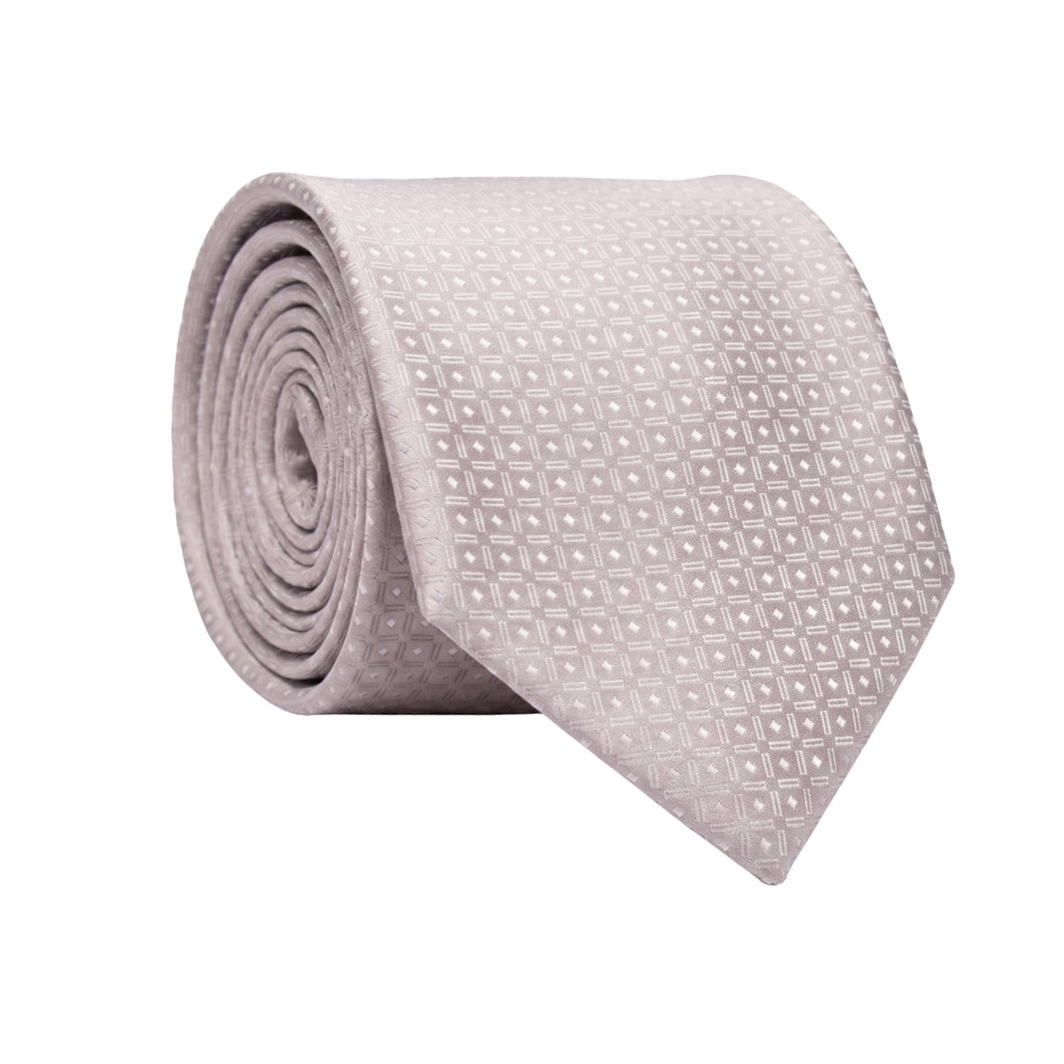 Cravatta da Cerimonia di Seta Grigio Argento Fantasia Tono su Tono CY1588 Graffeo Cravatte Made in Italy Rotolo