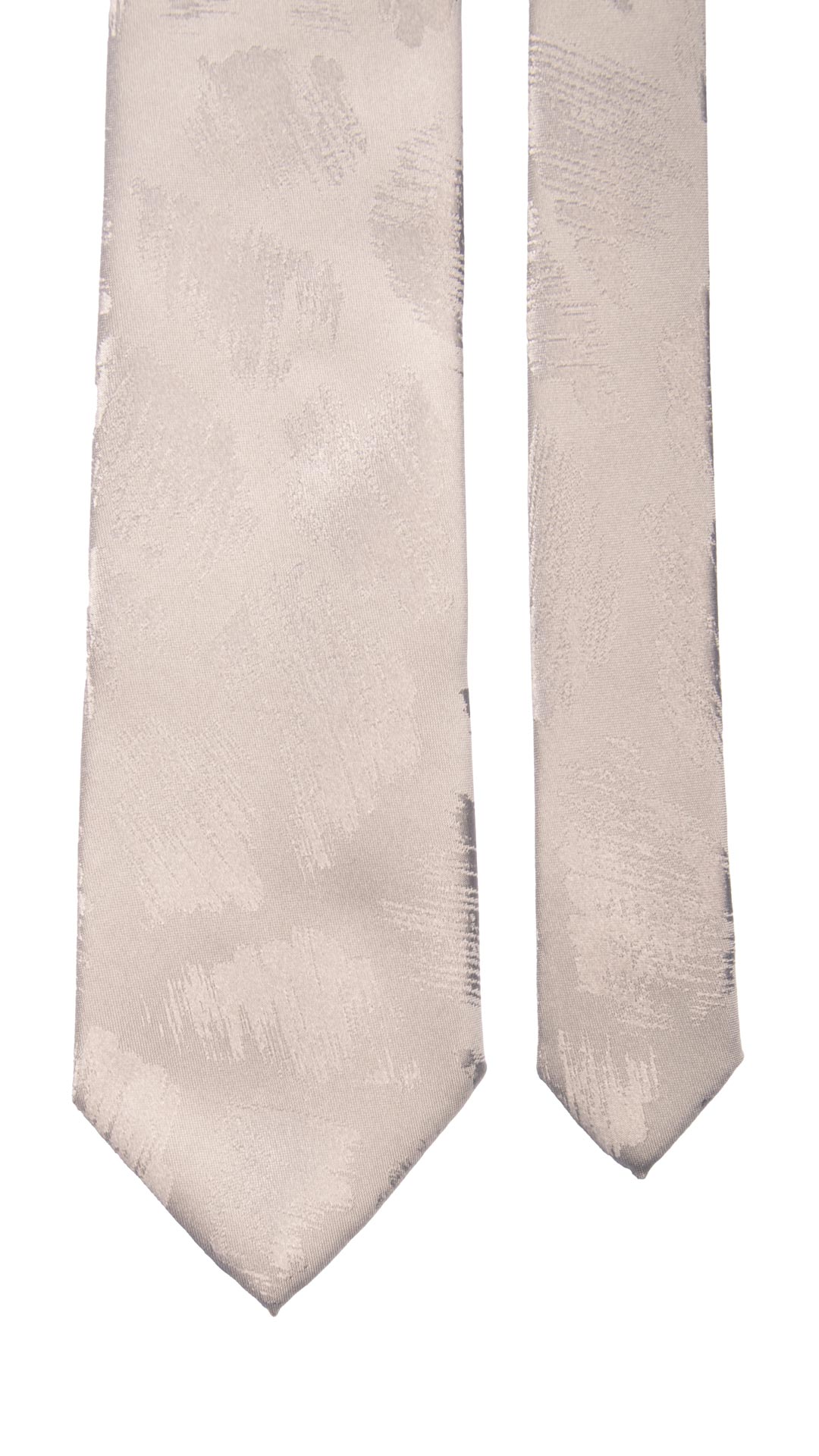 Cravatta da Cerimonia di Seta Grigio Argento Fantasia Tono su Tono CY6707 Made in Italy Graffeo Cravatte Pala