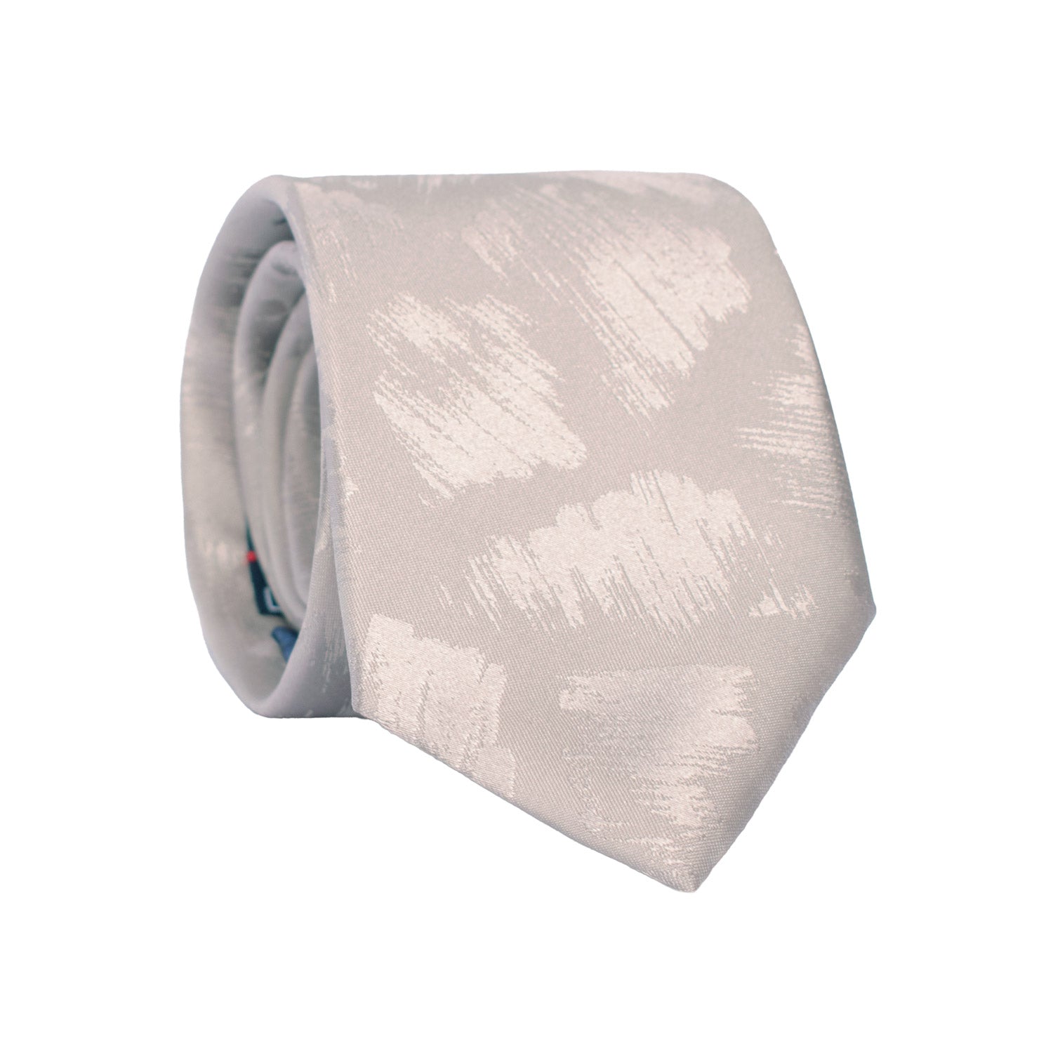 Cravatta da Cerimonia di Seta Grigio Argento Fantasia Tono su Tono CY6707 Made in Italy Graffeo Cravatte Rotolo