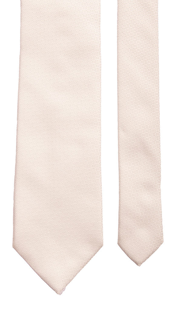 Cravatta da Cerimonia di Seta Grigio Argento Fantasia Tono su Tono CY6805 Pala