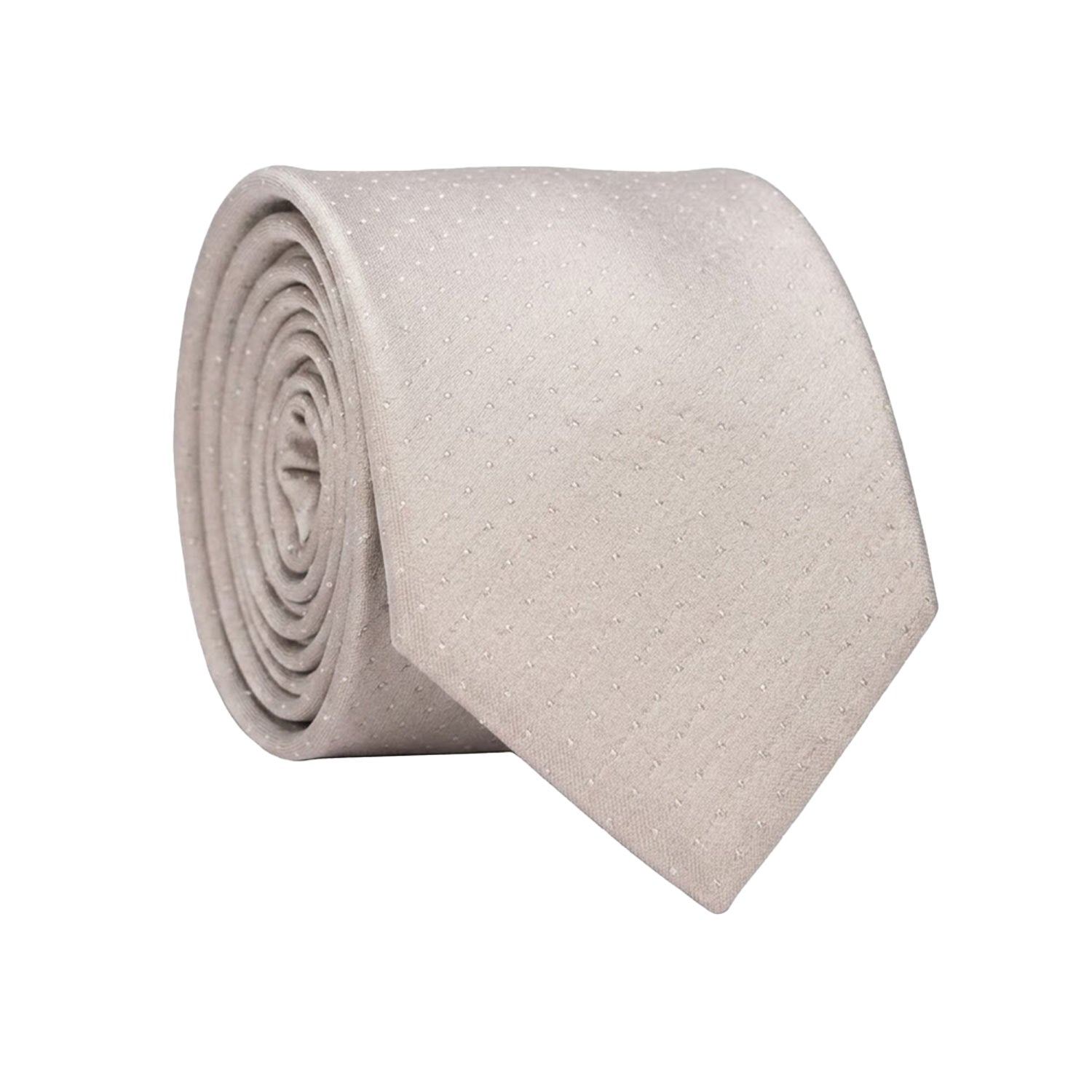 Cravatta da Cerimonia di Seta Grigio Argento Punto a Spillo Lurex CY1601 Graffeo Cravatte Made in Italy Rotolo