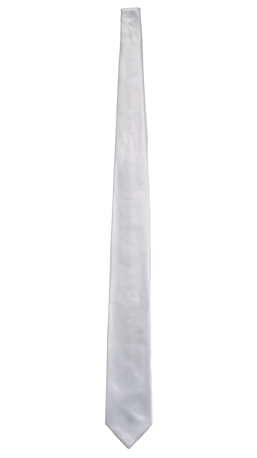 Cravatta da Cerimonia di Seta Grigio Perla CY7457 Made in Italy Graffeo Cravatte Intera