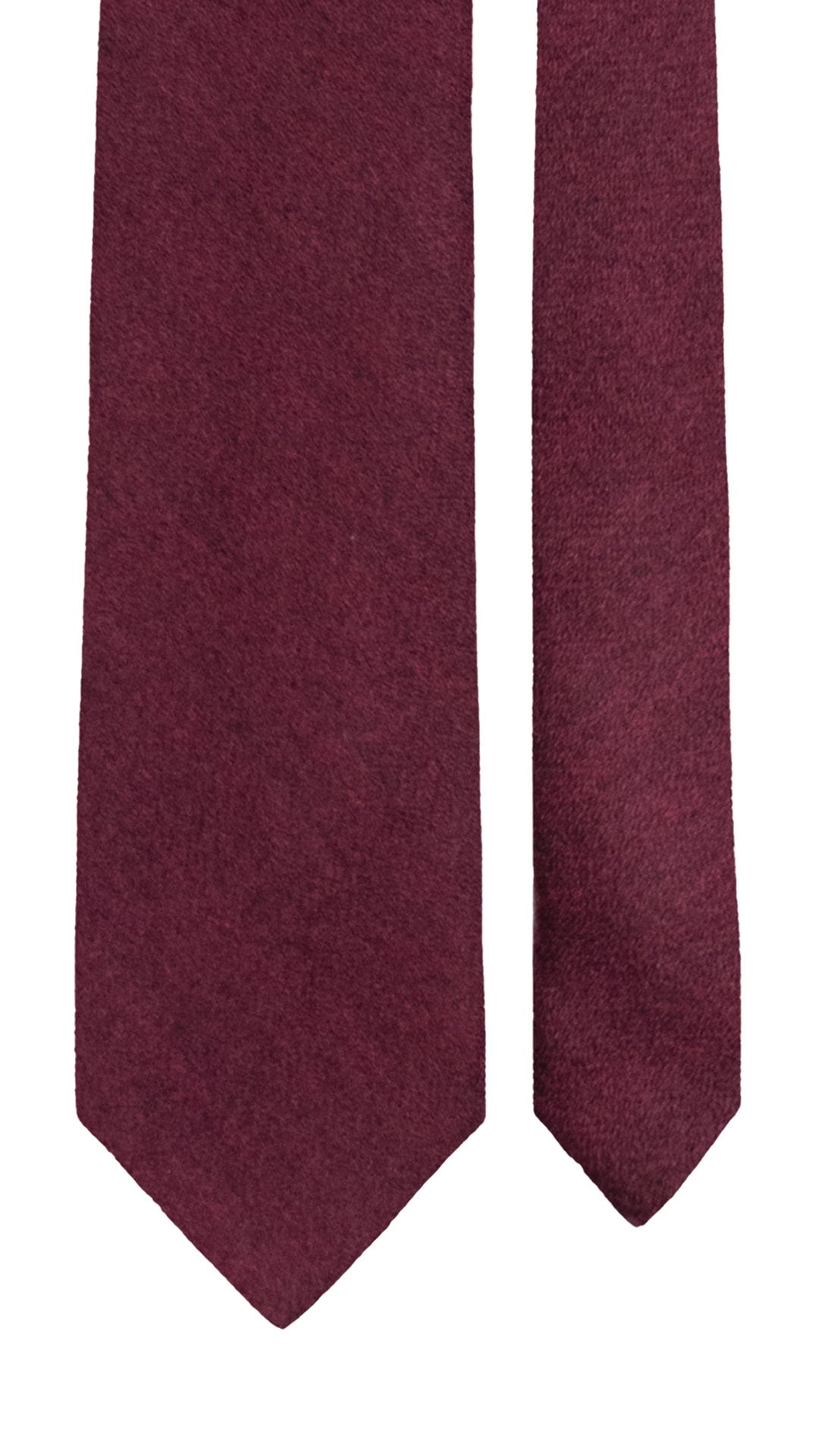 Cravatta di Cashmere Borgogna Tinta Unita L1267 Made in Italy Graffeo Cravatte Pala