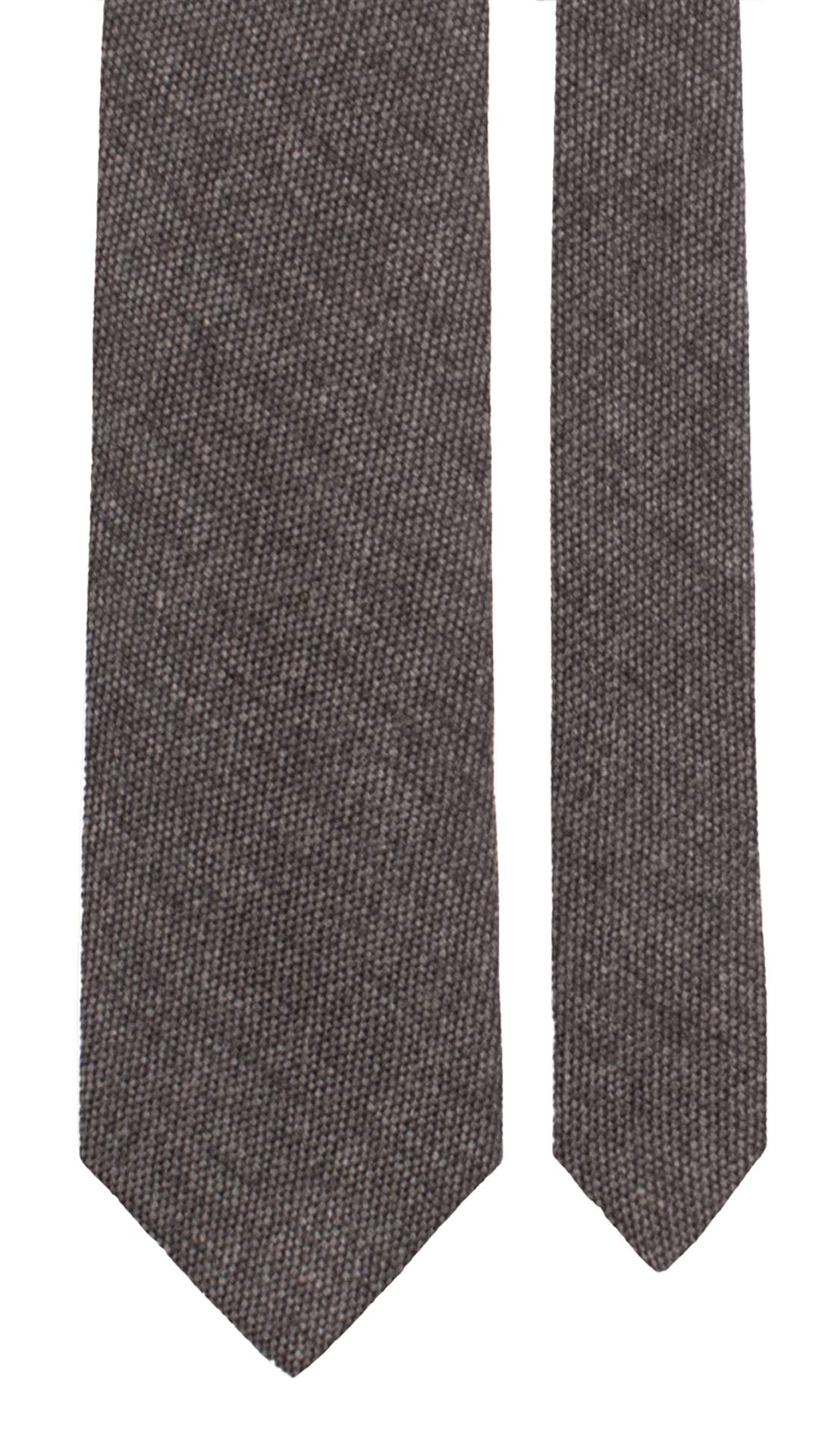 Cravatta di Cashmere Grigia Fantasia Grigio Chiaro L1232 Made in Italy Graffeo Cravatte Pala