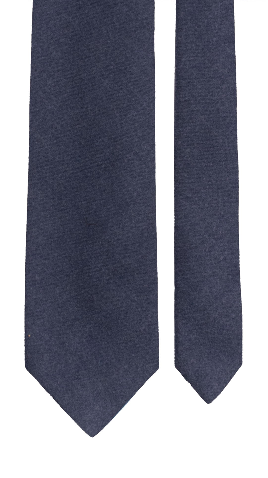 Cravatta di Lana Blu Navy Tinta Unita L1290 Made in Italy Graffeo Cravatte Pala