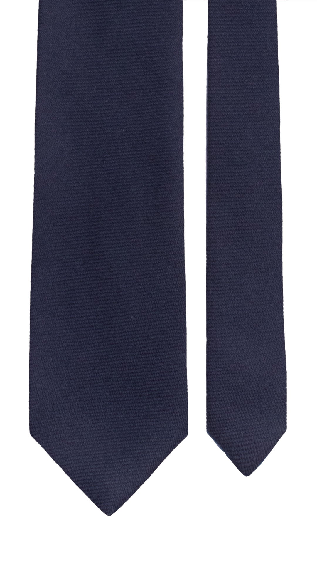 Cravatta di Lana Blu Tinta Unita L1293 Made in Italy Graffeo Cravatte Pala