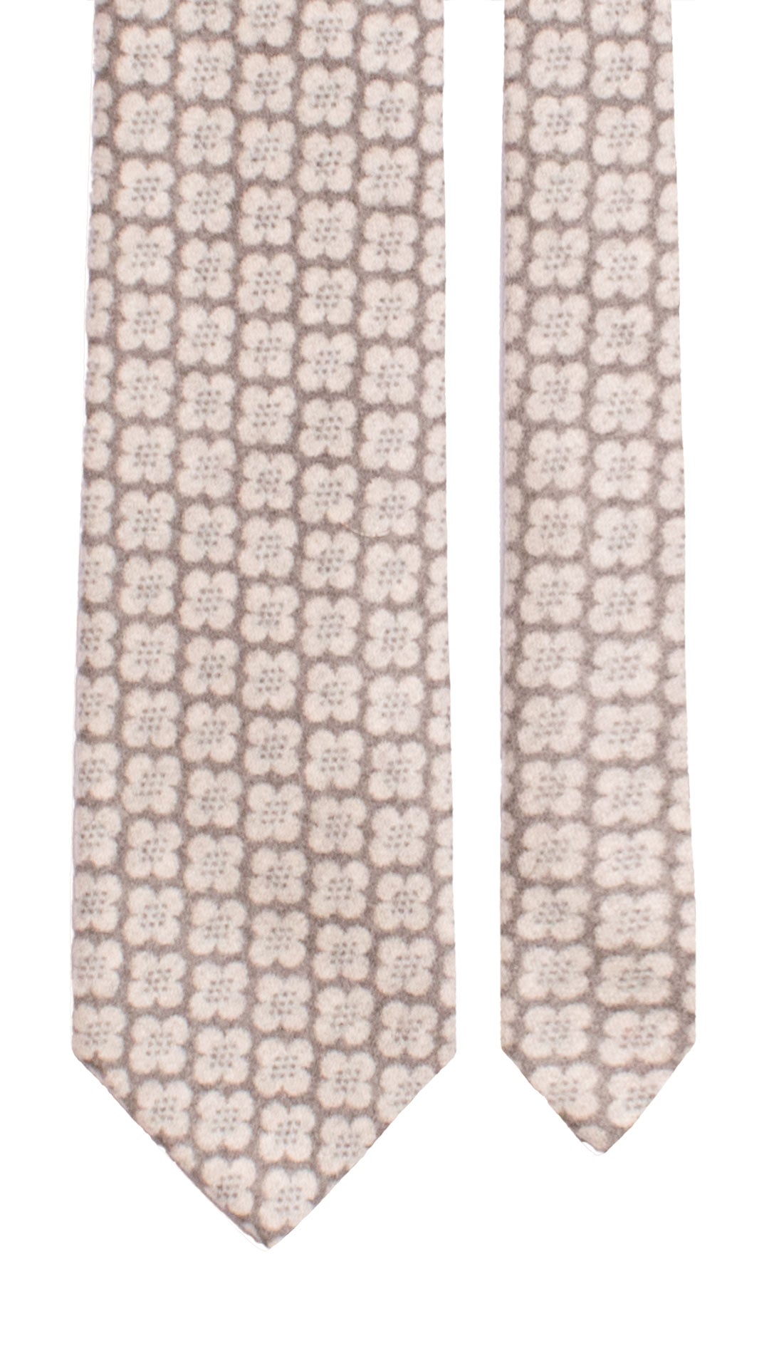 Cravatta di Lana Grigia Fantasia Grigio Chiaro Celeste L1176 Made in Italy Graffeo Cravatte Pala