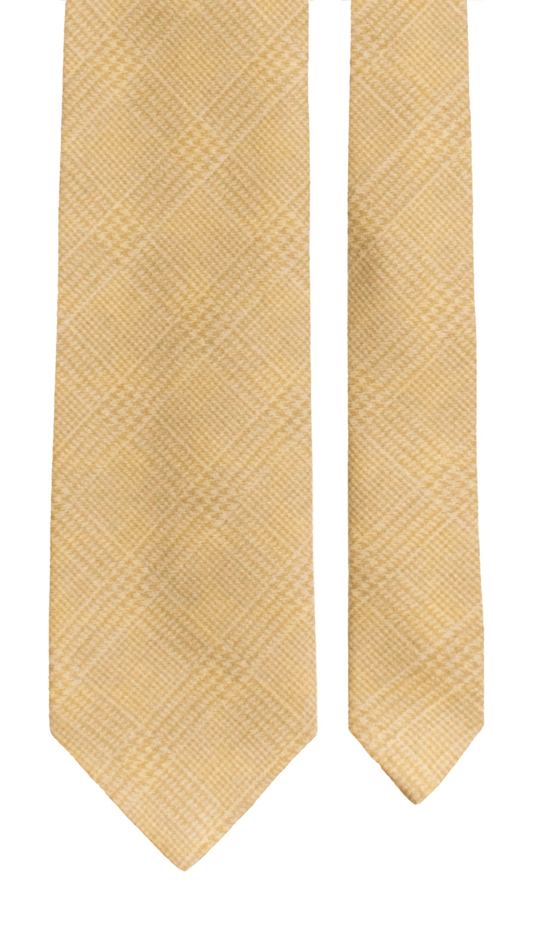 Cravatta di Lana Verde Chiaro Principe di Galles Beige Chiaro L1302 Made in Italy Graffeo Cravatte Pala