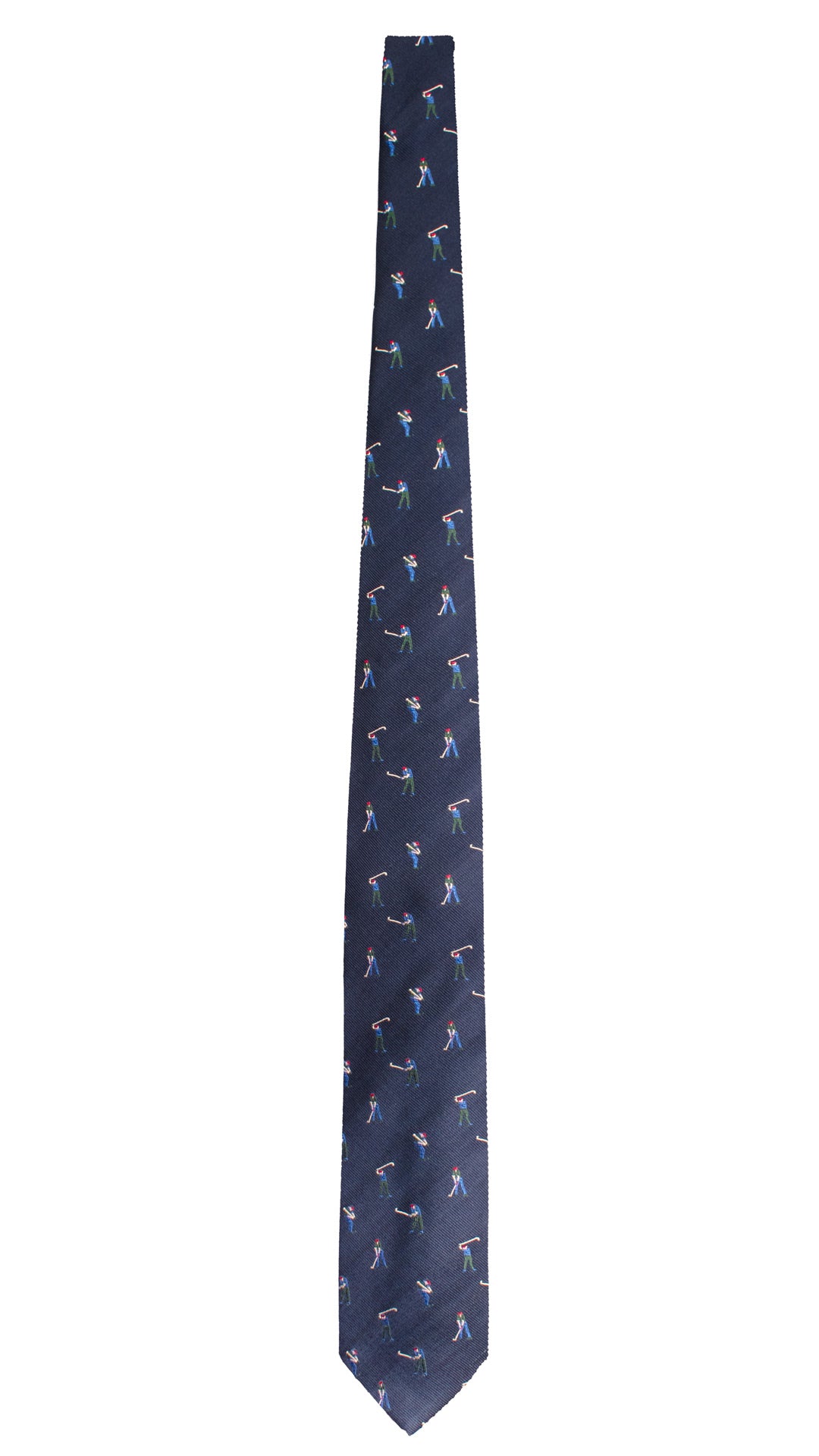Cravatta di Seta Blu Fantasia Multicolor 1873 Graffeo Cravatte Made in Italy Intera